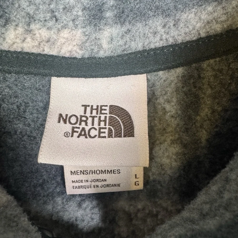 The North Face Gordon Lyons Jacket Mens L Novelty 1/2 Zip Plaid Fleece Sweater